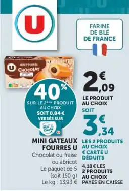 U Express MINI GATEAUX FOURRES U offre