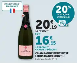 U Express LOUIS DANREMONT U CHAMPAGNE BRUT ROSE offre