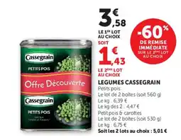 Super U Cassegrain Petits pois offre