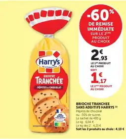 Super U Harrys Brioche Tranchée offre