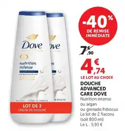 U Express Dove Douche Advanced Care offre