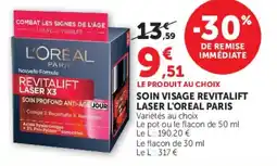 Super U L'ORÉAL PARIS REVITALIFT LASER X3 offre