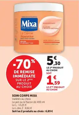 Super U Mixa La Crème Réparatrice offre