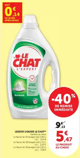 U Express LE CHAT LESSIVE LIQUIDE offre