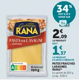 U Express RANA PASTA PER LASAGNE offre
