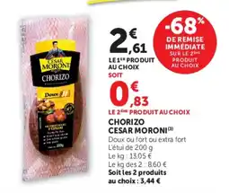 U Express CESAR MORONI CHORIZO offre