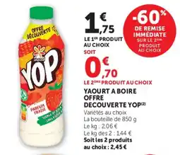 U Express Yop Yaourt à boire offre