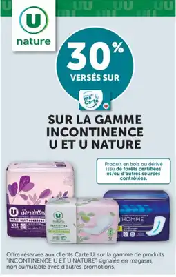 Hyper U U sur la gamme incontinence offre