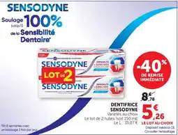 Super U SENSODYNE DENTIFRICE offre