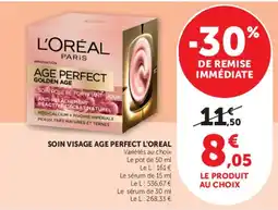 Hyper U L'ORÉAL AGE PERFECT GOLDEN AGE offre