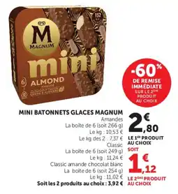 Super U Magnum mini Almond offre