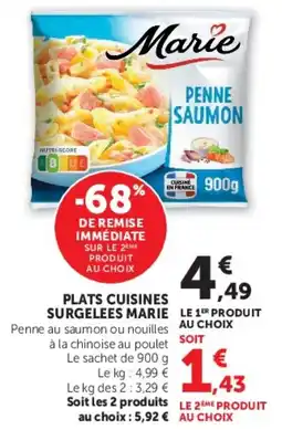 Super U Marie Penne Saumon offre