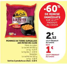 Super U McCain Pommes de terre surgelées offre