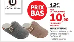 Hyper U U Collection Mules Femme offre