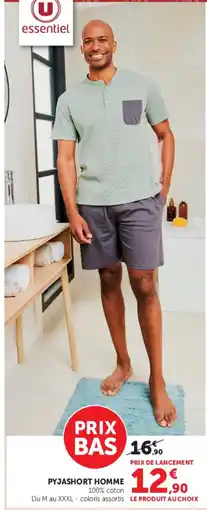 Hyper U essentiel PYJASHORT HOMME offre