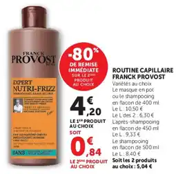 Hyper U FRANCK PROVOST EXPERT NUTRI-FRIZZ offre