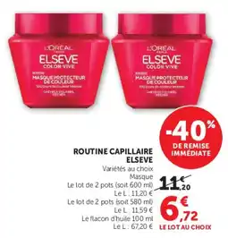 Hyper U L'ORÉAL ELSEVE COLOR VIVE offre