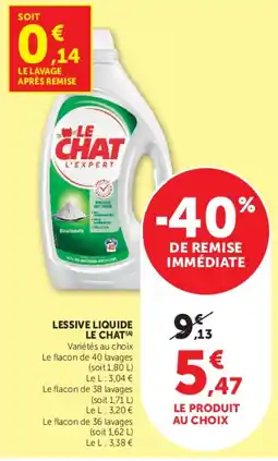 Hyper U LE CHAT LESSIVE LIQUIDE offre