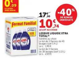 Hyper U XTRA Lessive liquide Total offre