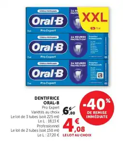 Super U Oral-B DENTIFRICE offre
