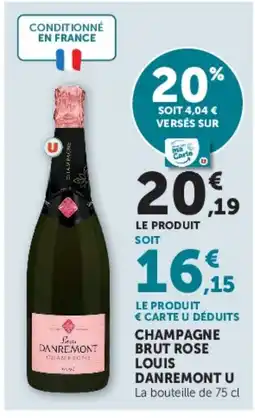 Super U LOUIS DANREMONT CHAMPAGNE offre