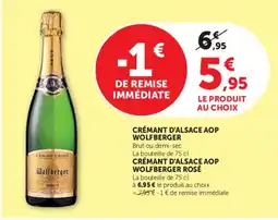 Super U Wolfberger Crémant d'Alsace AOP offre