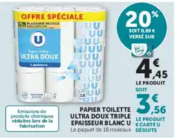 Super U U Papier toilette Ultra doux offre