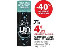Super U Lenor Parfum de linge en billes offre