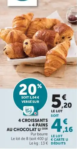 Super U Croissants au chocolat U offre