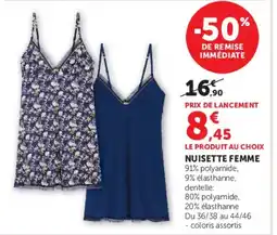 Hyper U NUISSETTE FEMME offre