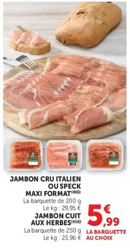 Hyper U Jambon cru italien offre