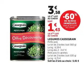 Cassegrain Petits pois