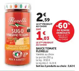 U Express Florelli Sugo Parmigiano Reggiano offre