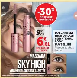 Super U MAYBELLINE MASCARA SKY HIGH offre