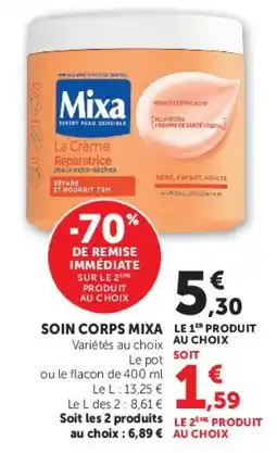 Hyper U Mixa La Crème Réparatrice offre