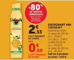 Hyper U Ushuaïa Déodorant offre
