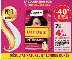 Hyper U Palette Coloration permanente offre