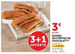 Hyper U SUISSES AUX PÉPITES DE CHOCOLAT offre