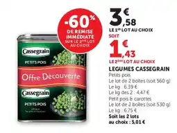 Hyper U Cassegrain Petits pois offre