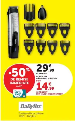 Hyper U BaByliss Tondeuse Barbe Lithium offre