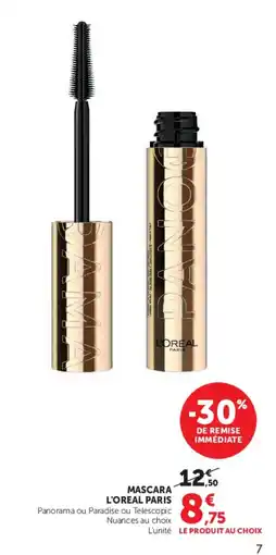 Hyper U L'OREAL PARIS MASCARA offre
