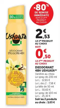 Hyper U Ushuaïa Déodorant offre