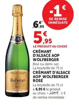 Hyper U Wolfberger Crémant d'Alsace offre