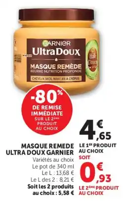 Super U GARNIER MASQUE REMÈDE ULTRA DOUX offre