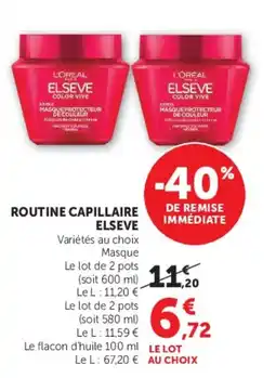 Super U L'ORÉAL ELSEVE COLOR VIVE offre