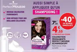 Super U Schwarzkopf Perfect Mousse offre