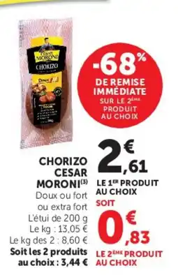 Hyper U Moroni Chorizo offre