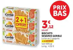 Hyper U Gerblé Biscuits offre