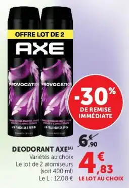 Hyper U AXE DEODORANT offre