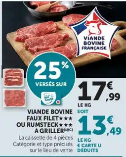 Super U Viande Bovine Faux Filet offre